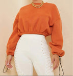 BURNING CROPPED SWEATSHIRT