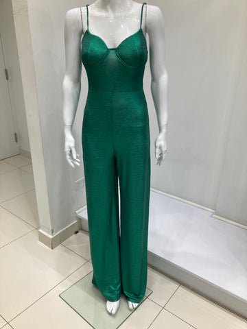 METALLIC GREEN JUMPSUIT