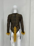 ANIMAL PRINT LONG SLEEVE BODYSUIT