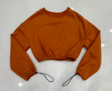 BURNING CROPPED SWEATSHIRT