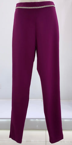 PLUM BEDAZZLED PANTS