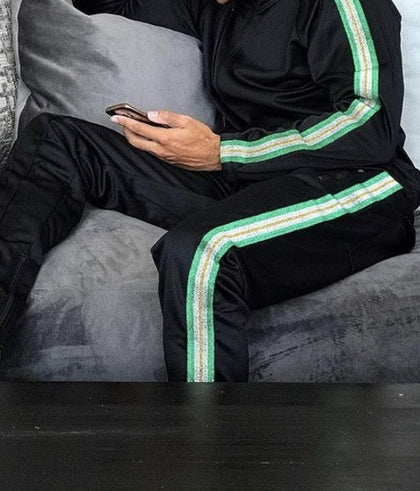 BLACK GREEN PANTS