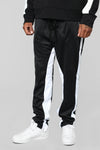 BLACK AND WHITE TRACK PANTS