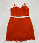 ORANGE KNIT SET