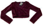 BURGUNDY FLUFF LONG SLEEVE