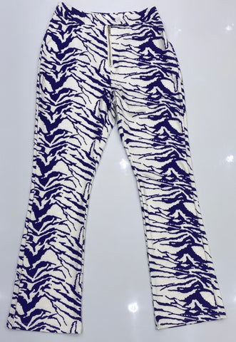 WHITE AND PURPLE LONG PANT