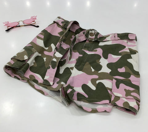 PINK CAMOUGLAGE SHORTS