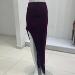 BURGUNDY LONG SKIRT