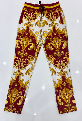 BURGUNDY ROME PANTS