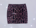 VIOLET ANIMAL PRINT MINI SKIRT