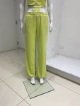 Track velvet green pant/set