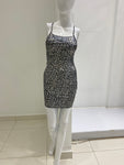 DRESS SILVER ANIMAL PRINT