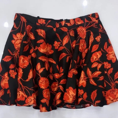 FLOWER RED SKIRT