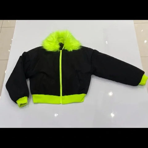 BLACK/GREEN WOMEN JACKET