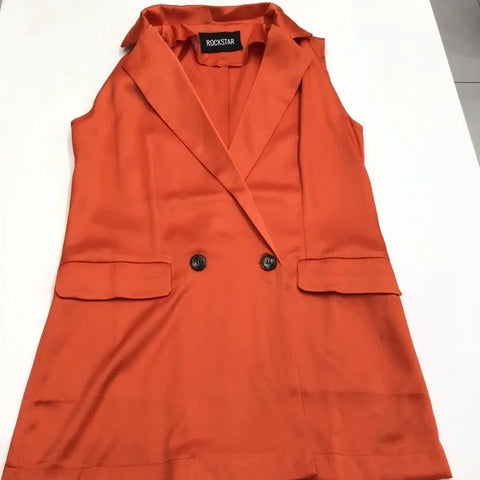 SLEEVELESS ORANGE VEST